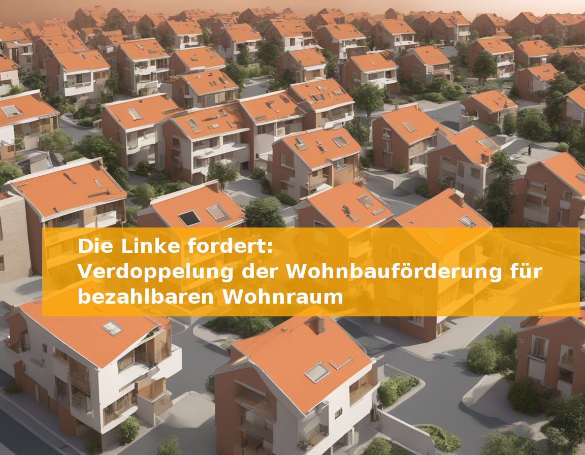 Die Linke fordert: Verdoppelung der Wohnbauförderung für bezahlbaren Wohnraum