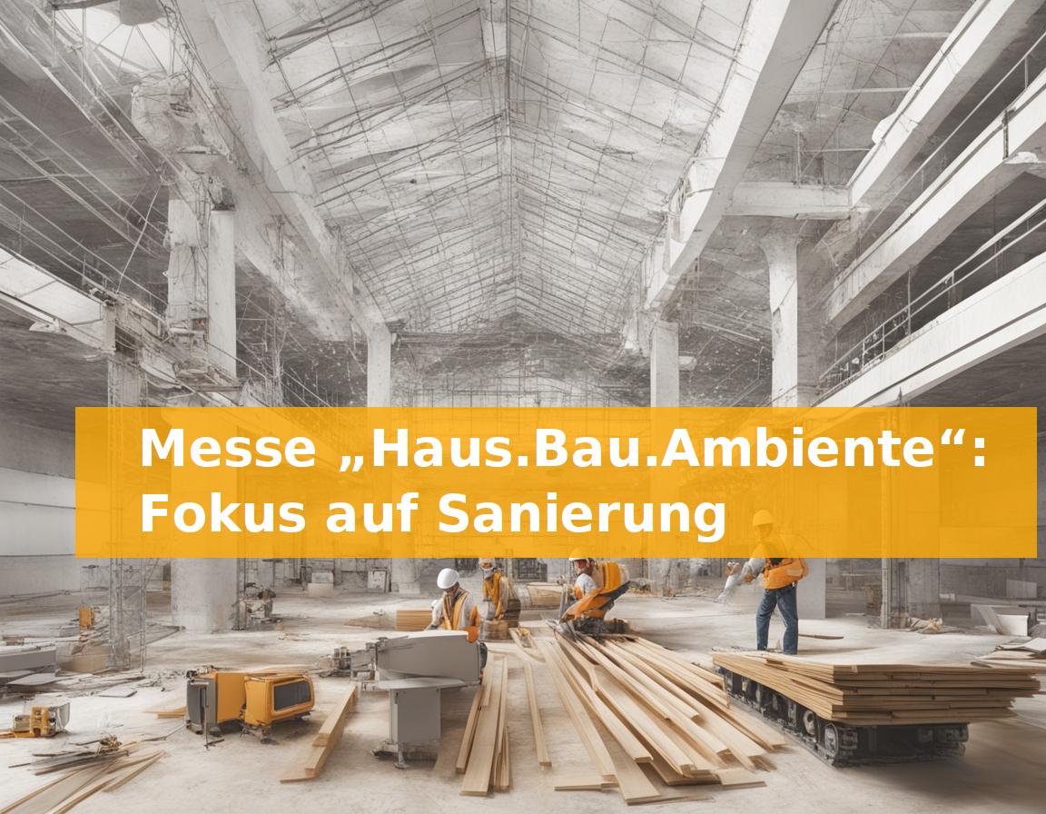 Messe „Haus.Bau.Ambiente“: Fokus auf Sanierung