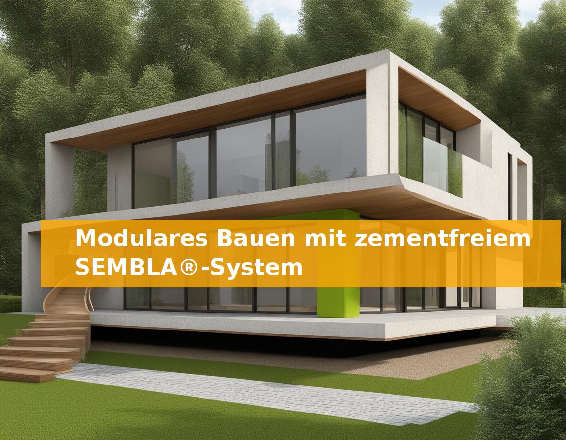 Modulares Bauen mit zementfreiem SEMBLA®-System