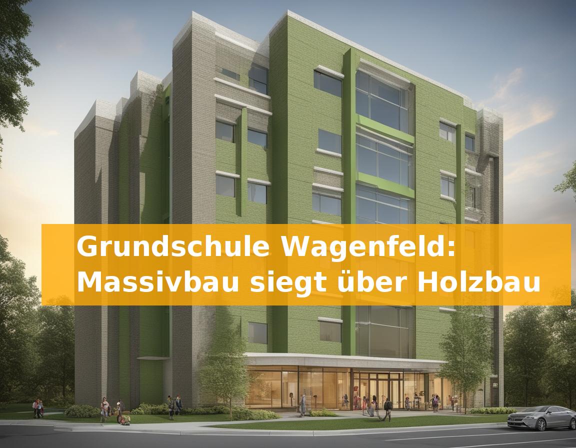 Grundschule Wagenfeld: Massivbau siegt über Holzbau