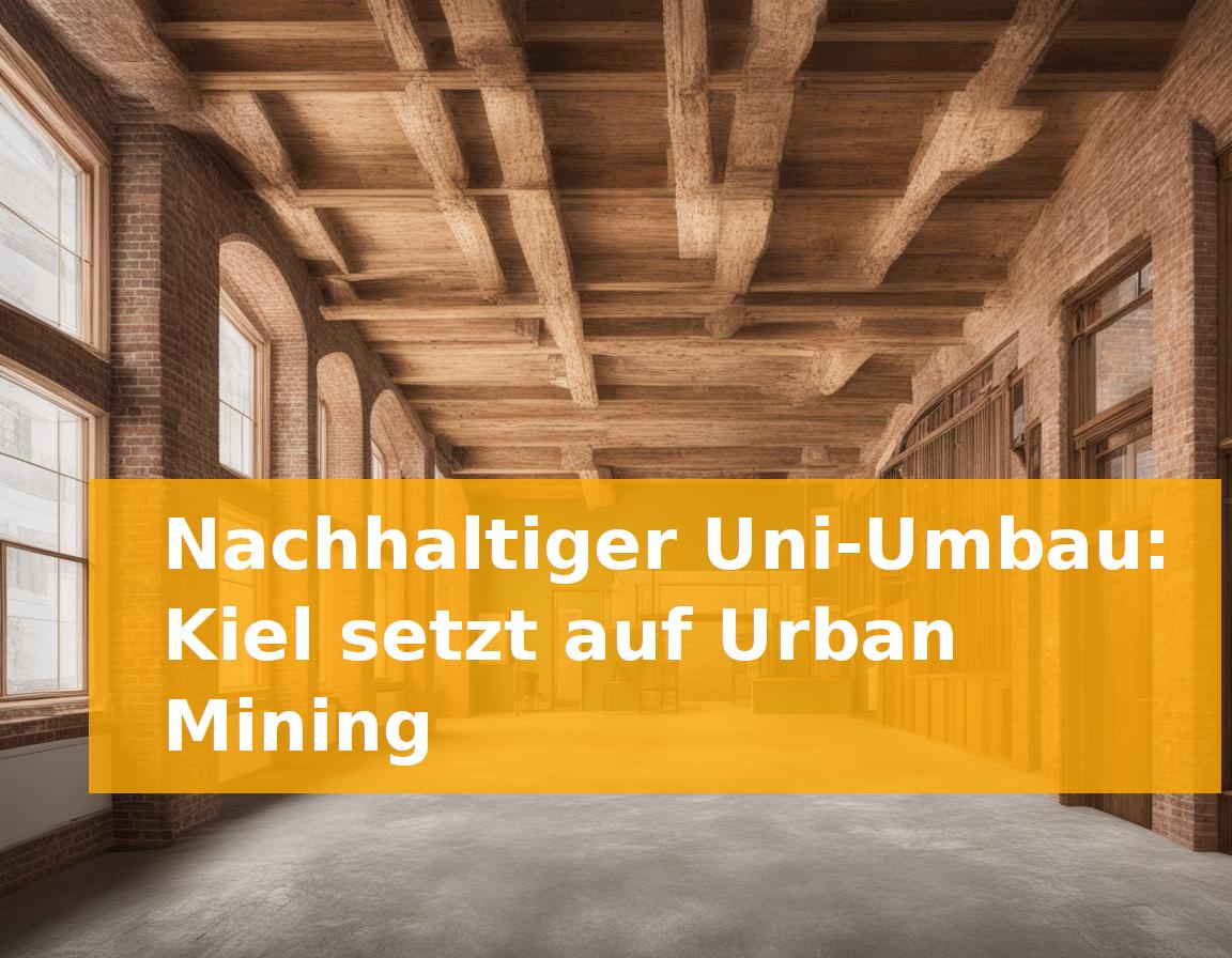 Nachhaltiger Uni-Umbau: Kiel setzt auf Urban Mining