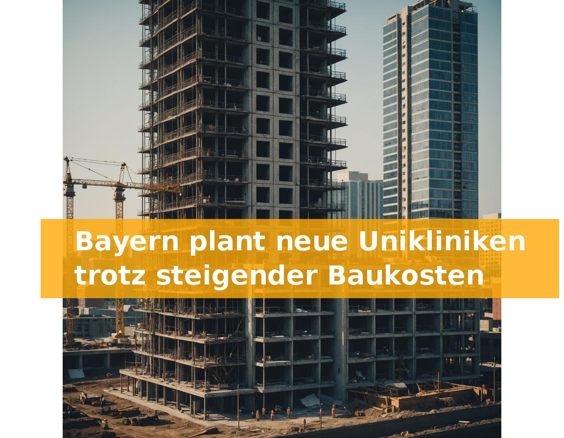 Bayern plant neue Unikliniken trotz steigender Baukosten