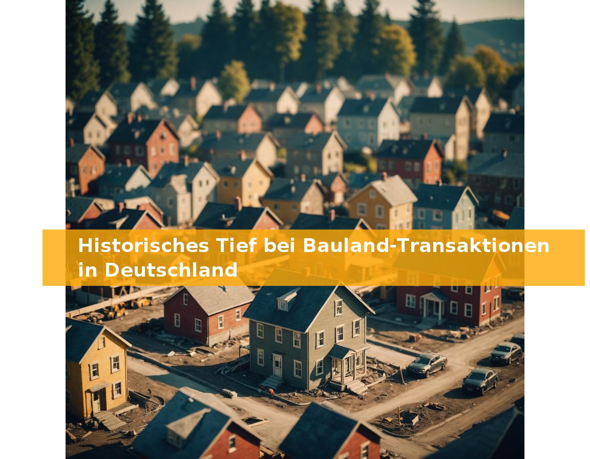 Historisches Tief bei Bauland-Transaktionen in Deutschland