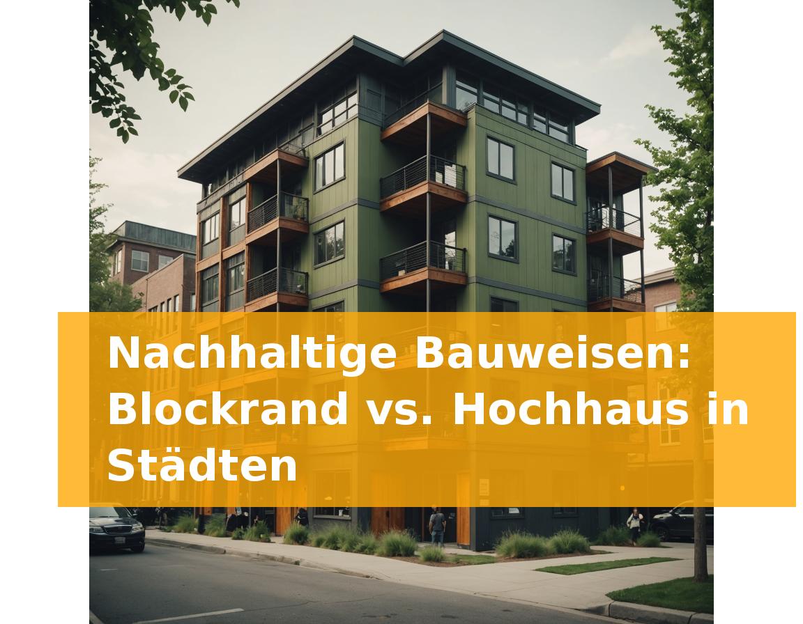 Nachhaltige Bauweisen: Blockrand vs. Hochhaus in Städten