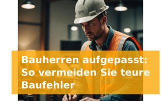 Bauherren aufgepasst: So vermeiden Sie teure Baufehler