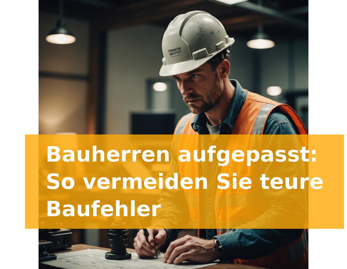 Bauherren aufgepasst: So vermeiden Sie teure Baufehler