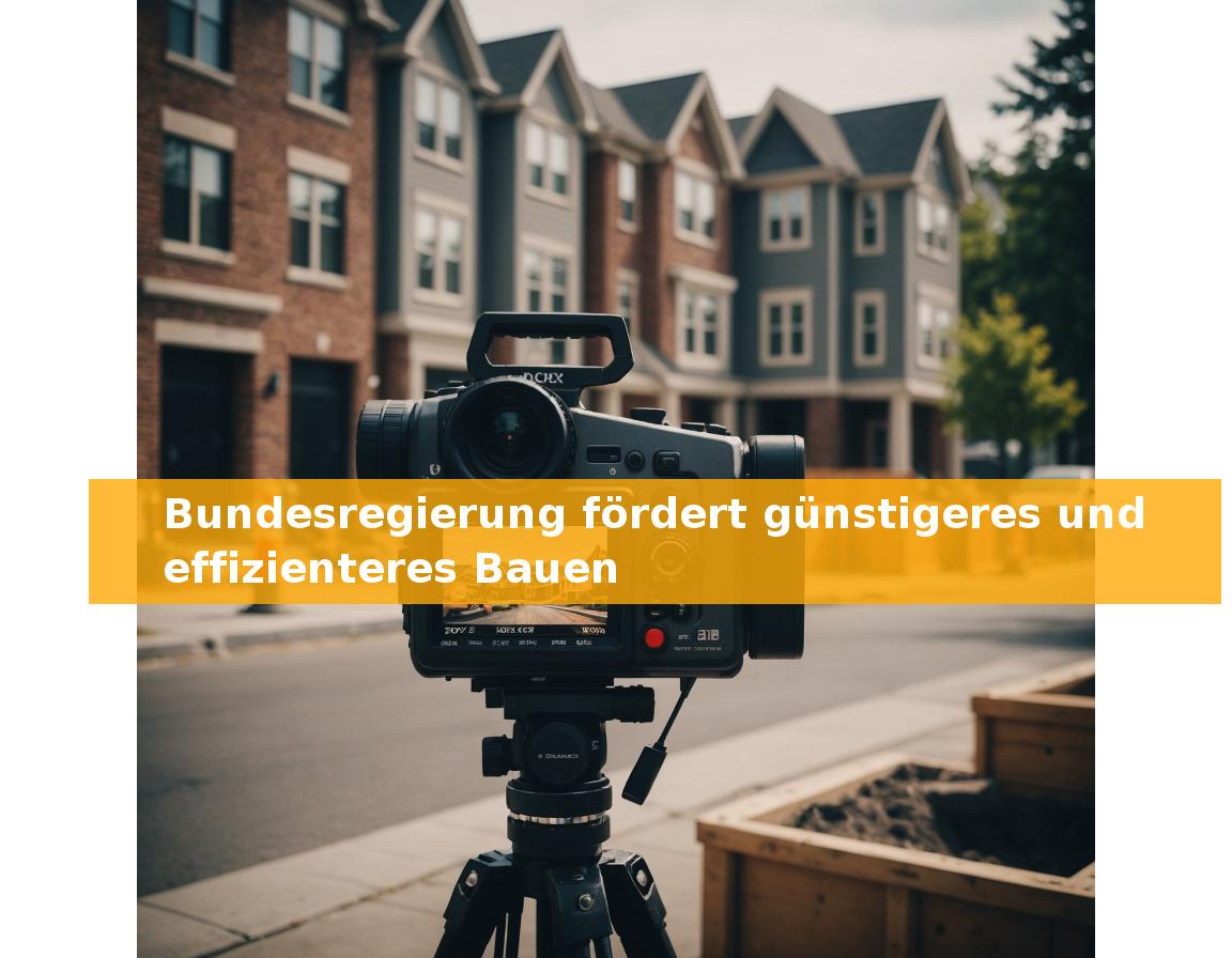 Bundesregierung fördert günstigeres und effizienteres Bauen