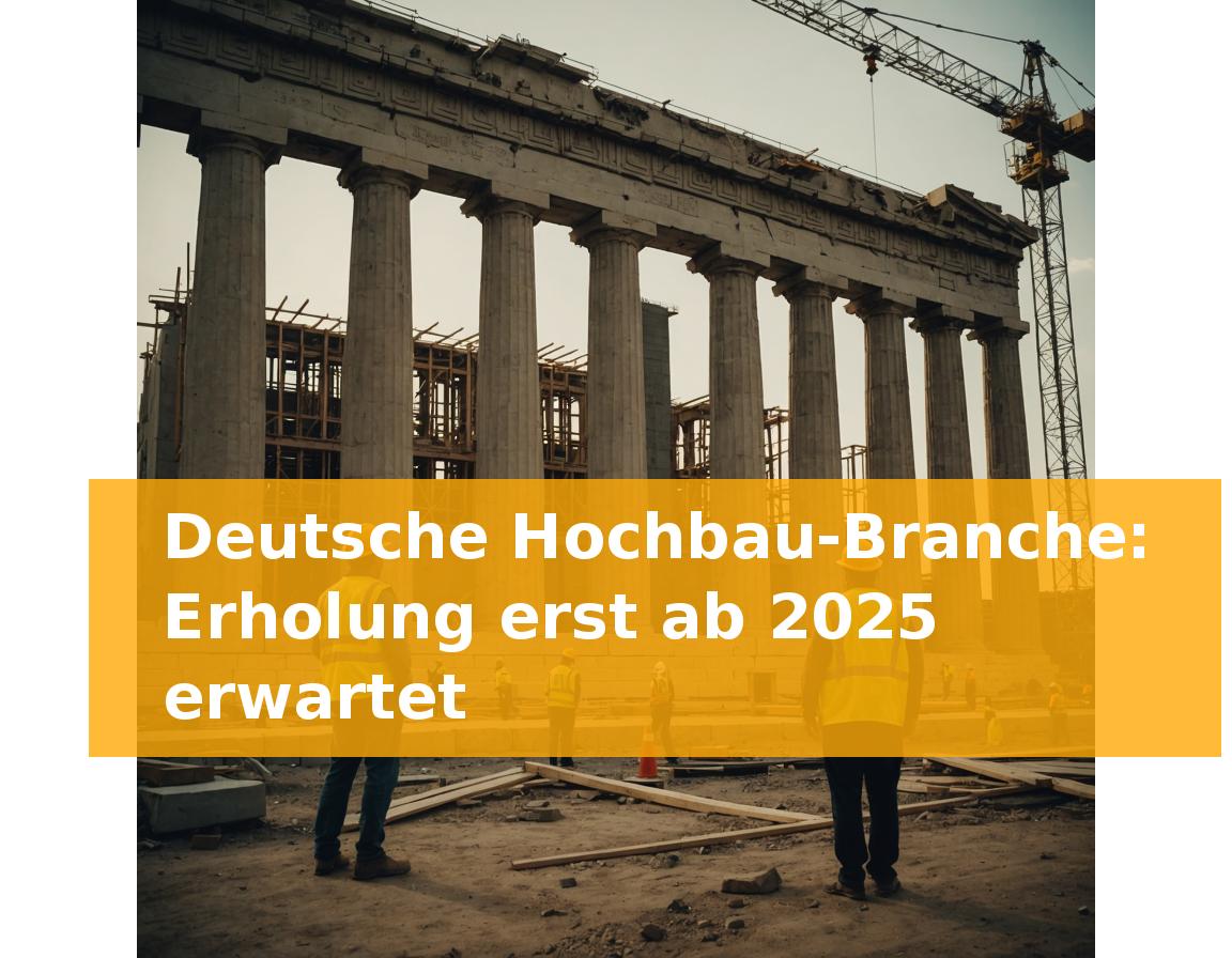 Deutsche Hochbau-Branche: Erholung erst ab 2025 erwartet