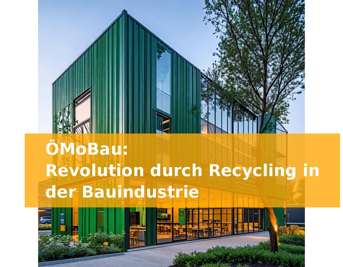 ÖMoBau: Revolution durch Recycling in der Bauindustrie